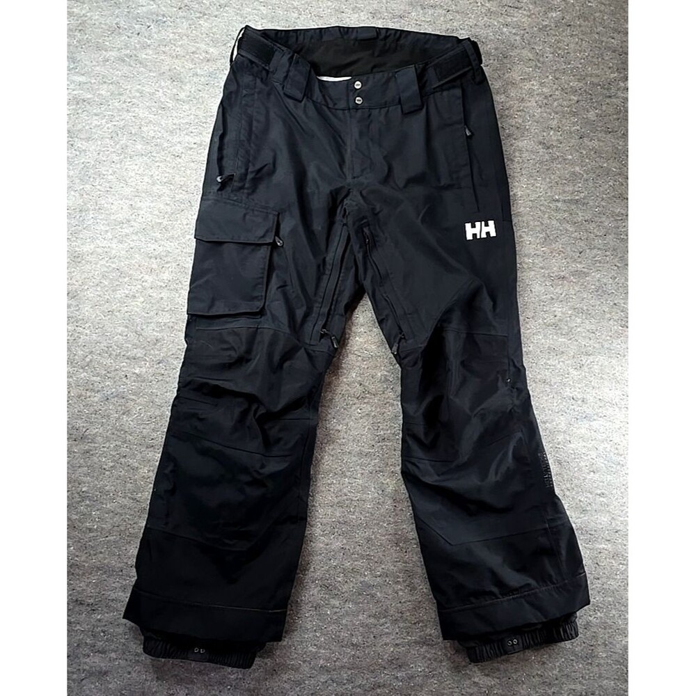 HELLY HANSEN Legendary Insulated Black Ski Pants 29161 Mens Sz L Helly Tech